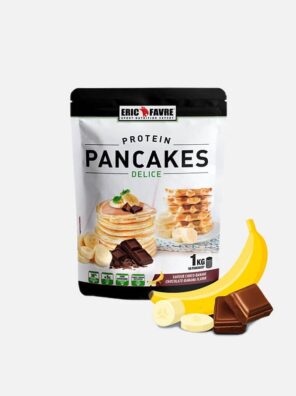 protein pancakes eric favre complement alimentaire - saveur banane chocolat